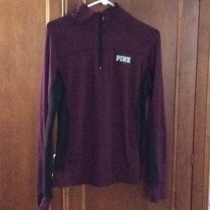 PINK half zip athletic top